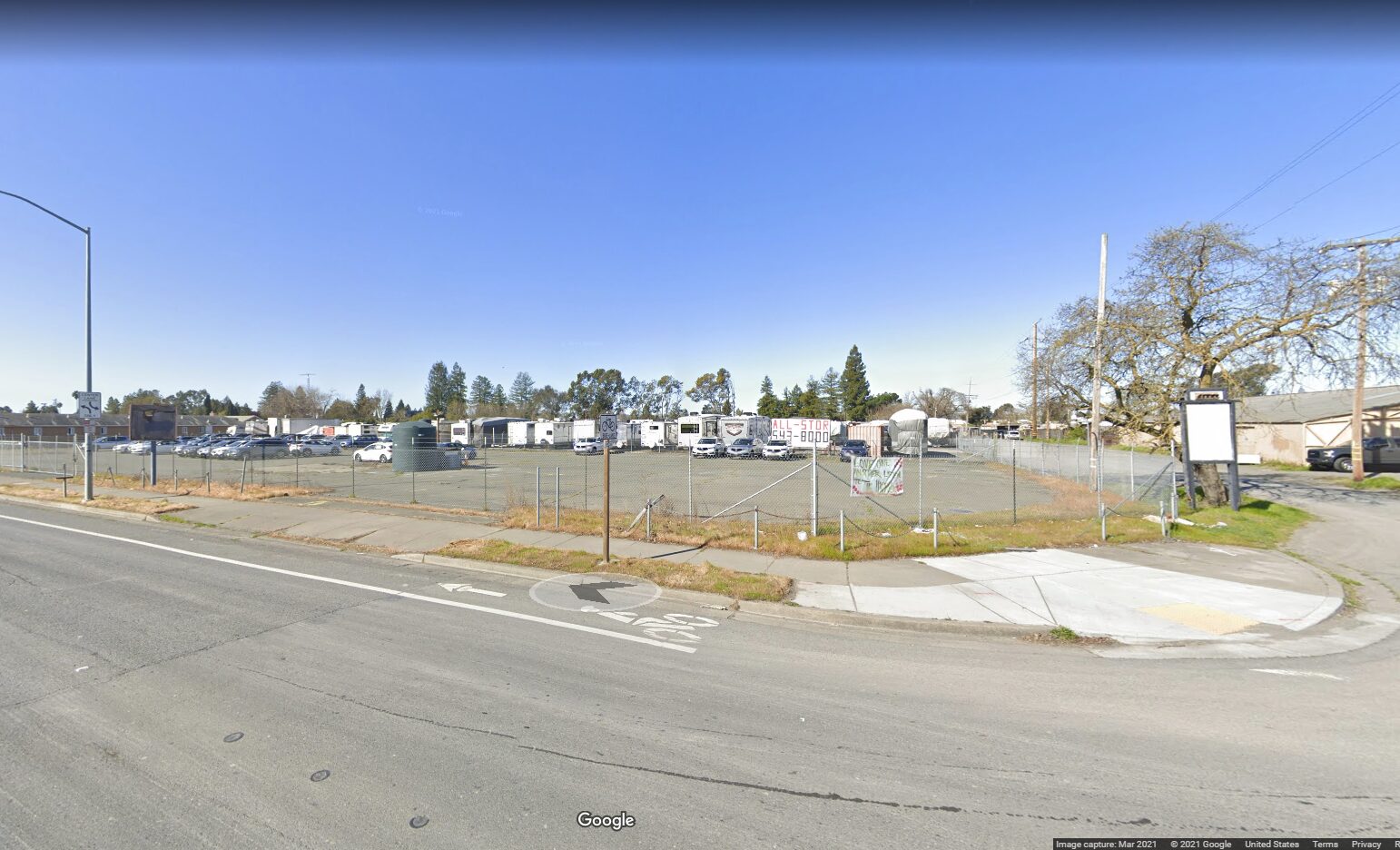 Santa Rosa Avenue Road with cars parked